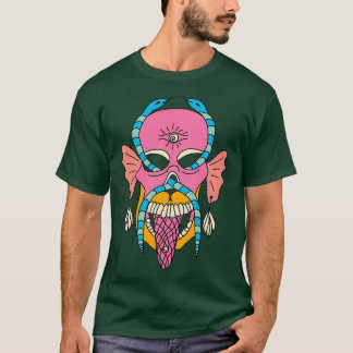 Skull Snake Colorful Design T-shirt