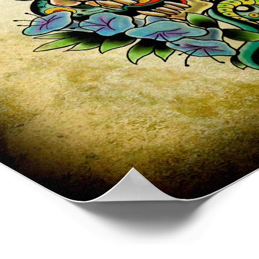 Skull Snake Lillies Poster (Hoek)