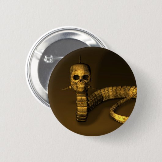 Skull Snake Ronde Button 5,7 Cm (Voorkant /achterkant)