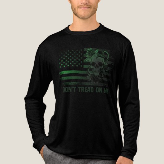 Skull & Snake USA Flag Men's T-Shirt (Voorkant volledig)