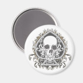 Skull Spade met goud Magneet (Voorkant / Achterkant)