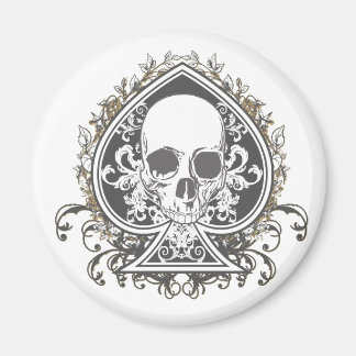 Skull Spade met goud Magneet
