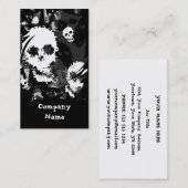 Skull Spect B & W visitekaartje verticaal (Voorkant / Achterkant)
