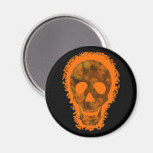 Skull Spect Big Skull Oranje fridge magnet (Voorkant / Achterkant)
