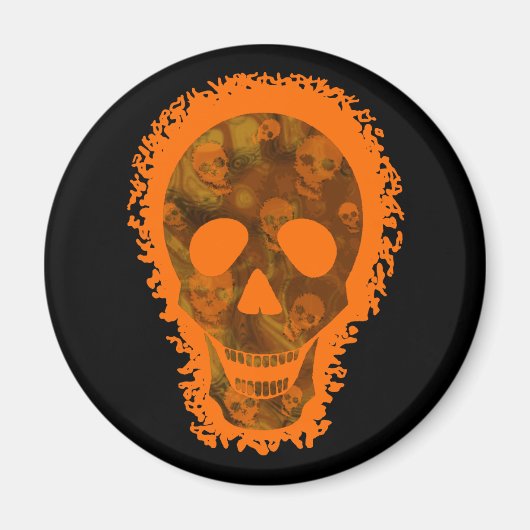 Skull Spect Big Skull Oranje fridge magnet (Voorkant)