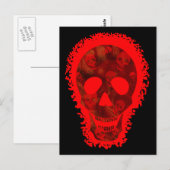 Skull Spect Big Skull Red briefkaart (Voorkant / Achterkant)