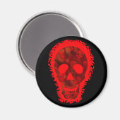 Skull Spect Big Skull Red fridge magnet (Voorkant / Achterkant)