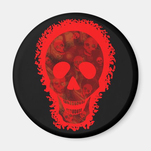 Skull Spect Big Skull Red fridge magnet (Voorkant)