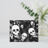 Skull Specters B&W briefkaart (Staand voorkant)