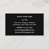 Skull Specters B & W visitekaartje zwart verticaal (Achterkant)