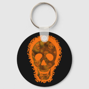 Skull Specters Big Skull Oranje sleutelhanger