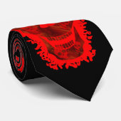 Skull Specters Big Skull Red 3 schedels stropdas (Opgerold)