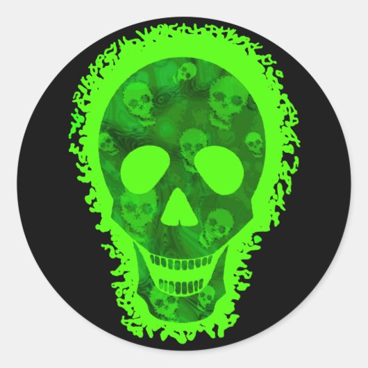 Skull Specters Big Skull-ronde sticker (Voorkant)