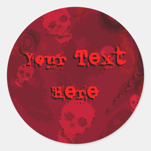 Skull Specters Red "Jouw tekst" sticker (Voorkant)