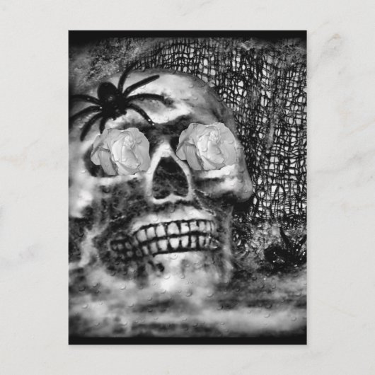Skull-Spider en Roos-2012 Briefkaart (Voorkant)