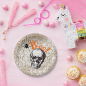  Skull & Spider Halloween Papieren Bordje (Feest)