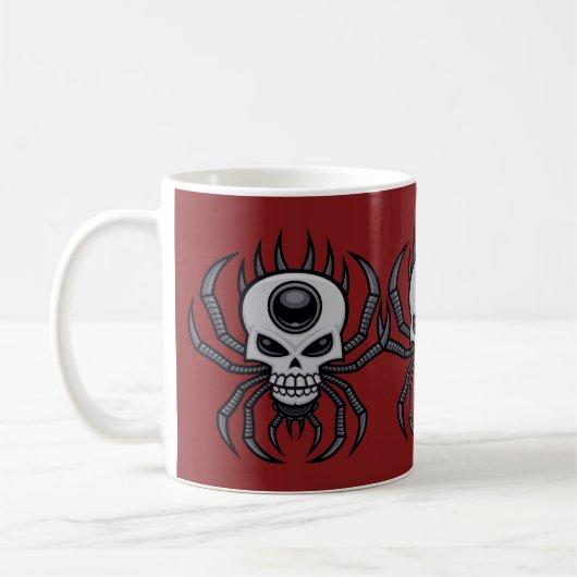 Skull Spider Koffiemok (Links)