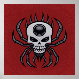 Skull Spider Poster