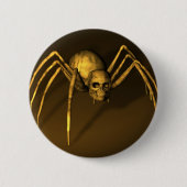Skull Spider Ronde Button 5,7 Cm (Voorkant)