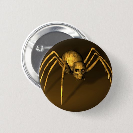 Skull Spider Ronde Button 5,7 Cm (Voorkant /achterkant)