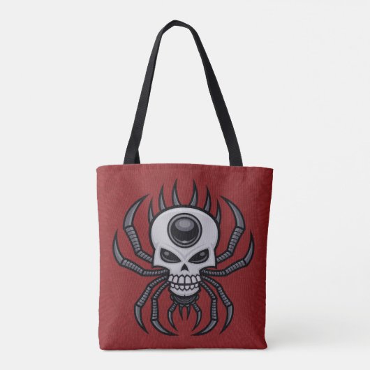 Skull Spider Tote Bag (Achterkant)