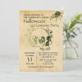  Skull Spiders Gothic Halloween Party Kaart (Staand voorkant)