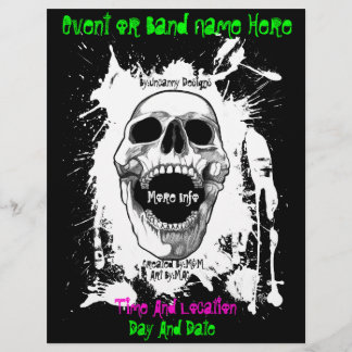 Skull Splatter Event of Band Flyer