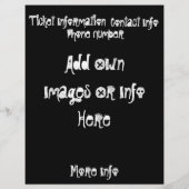 Skull Splatter Event of Band Flyer (Achterkant)