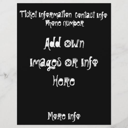 Skull Splatter Event of Band Flyer (Achterkant)