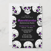 Skull Spooktacular Volwassen Halloween Kostuumfees Kaart (Voorkant)