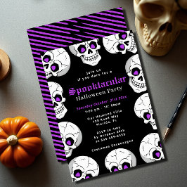 Skull Spooktacular Volwassen Halloween Kostuumfees Kaart