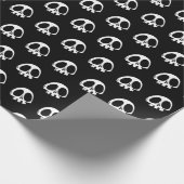 Skull Spooky Gothic Halloween Wrapping Paper Cadeaupapier (Hoek)