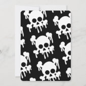 Skull Spooky Halloween Kinder Partij Kaart (Achterkant)