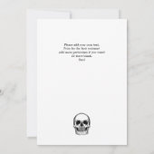  Skull Spooky Halloween Party Invitation Kaart (Achterkant)