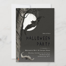  Skull Spooky Halloween Party Invitation Kaart