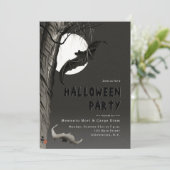  Skull Spooky Halloween Party Invitation Kaart (Staand voorkant)