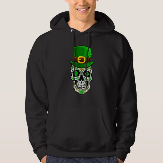 Skull St Patricks Day Irish Saint Patricks Day of  Hoodie (Voorkant)