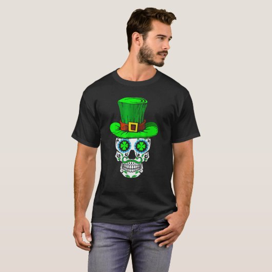 Skull St Patricks Day Irish Saint Patricks Day of  T-shirt (Voorkant volledig)