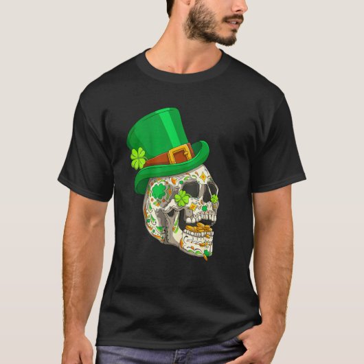 Skull St Patricks Day Irish Saint Patricks Day of T-shirt (Voorkant)