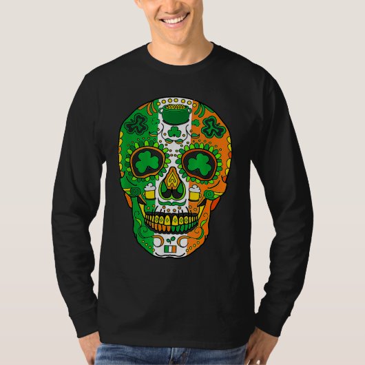 Skull St Patricks Day Irish Saint Patricks Day of T-shirt (Voorkant)
