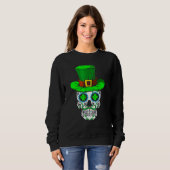 Skull St Patricks Day Irish Saint Patricks Day of  Trui (Voorkant volledig)