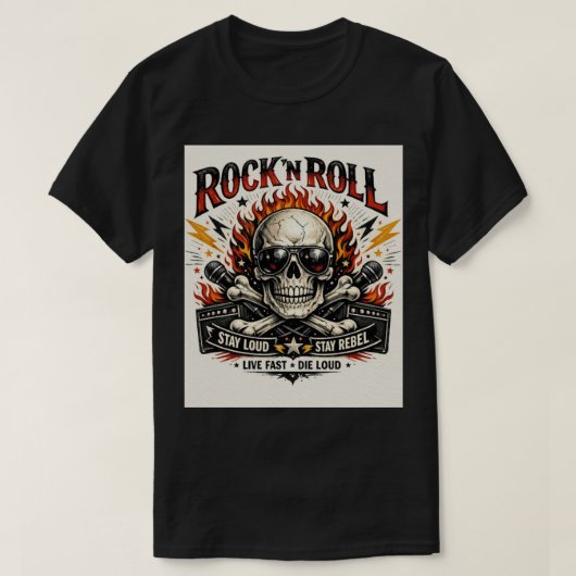 Skull Star: The Ultimate Rock & Roll Graphic T-shirt (Design voorkant)