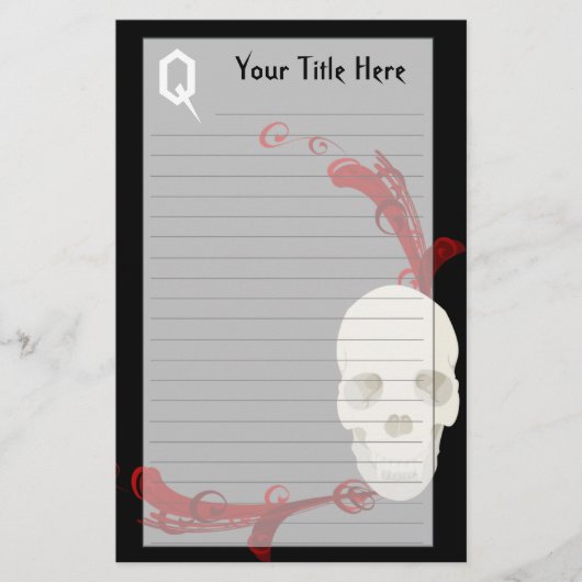 Skull Stationery Briefpapier (Voorkant)
