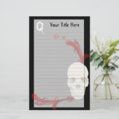 Skull Stationery Briefpapier (Staand voorkant)