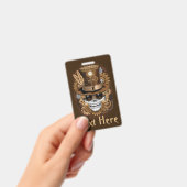 Skull Steampunk Voodoo Retro Machine Badge (Handheld)