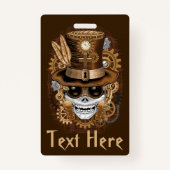 Skull Steampunk Voodoo Retro Machine Badge (Achterkant)