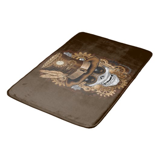 Skull Steampunk Voodoo Retro Machine Badmat (Gekanteld)