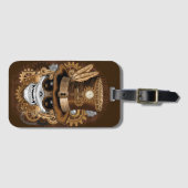 Skull Steampunk Voodoo Retro Machine Bagagelabel (Voorkant (horizontaal))