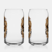 Skull Steampunk Voodoo Retro Machine Blikvorm Glas (Rechts)