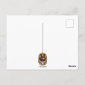 Skull Steampunk Voodoo Retro Machine Briefkaart (Achterkant)